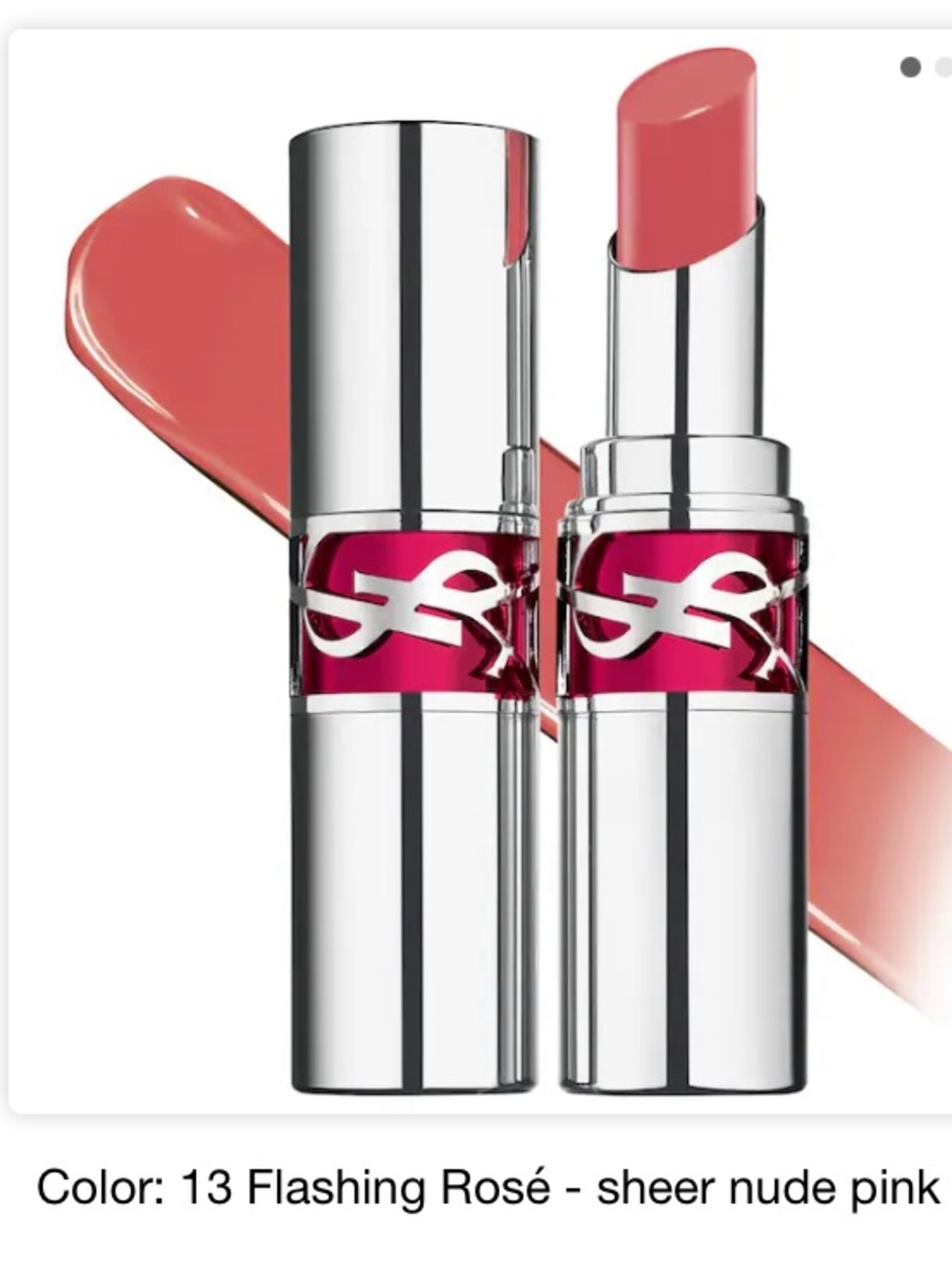 YSL | LOVESHINE Candy Glaze Lip Gloss Stick | Flashing Rosé | Full Size